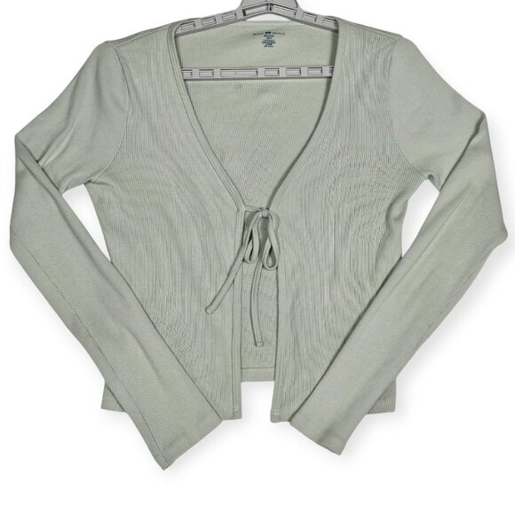 Brandy Melville | Tie Front Cardigan | Women's | M | Mint Green | Ribbed - Picture 1 of 6